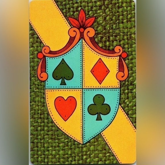 Vintage MCM Double Deck Stardust Nu Vu Playing Cards Sealed Set Green Yellow - Picture 6 of 6